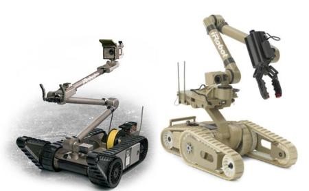 Robot Packbot (izquierda) y Warrior (derecha)